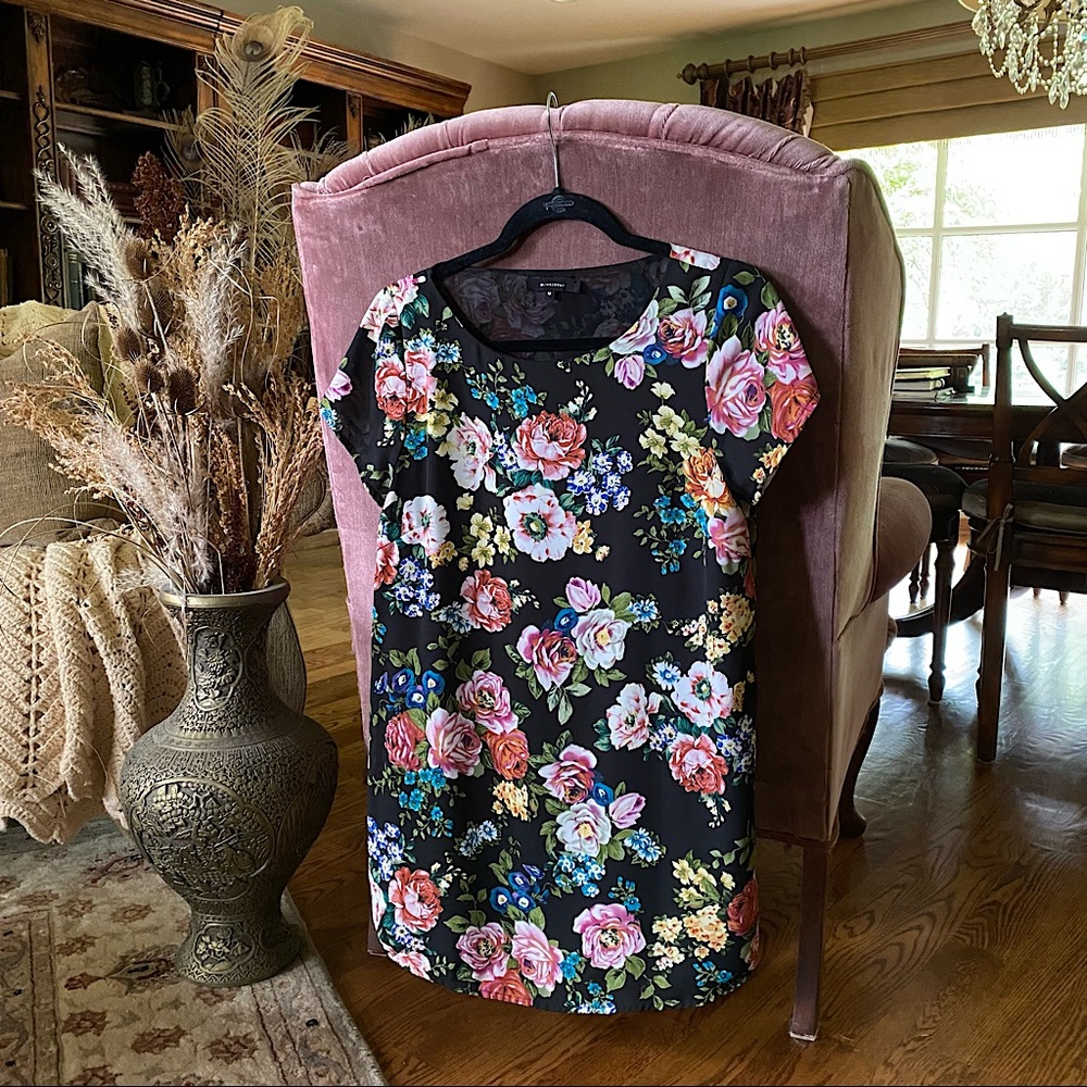 Dark Floral Mini Dress